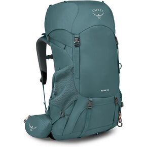 حقيبة ظهر نسائية من Osprey Renn 50L، باللون الأزرق المتتالي/البرتقالي البطيخي
