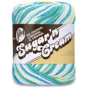 Lily Sugar 'N Cream The Original Ombre Yarn, 2oz, Gauge 4 Medium, 100% Cotton, Mod - Machine Wash & Dry