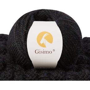 100% Merino Wool Yarn, 3-Ply Luxurious and Soft Yarn for Hand Knitting & Crocheting (Amber, 3Balls)