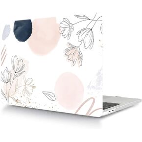 Hard Cover Compatible with MacBook 12 Inch Hard Case 2017 2016 2015 Release Model A1534 with Retina Display, Color Printing Matt Plastic Hard Protective Shell Case Cover - Pink & Flower