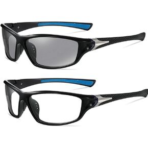 Mens Reading Glasses Transition Sunglasses Photochromic Bifocal Reader for Men, Vintage Sports Square Eyewear frame