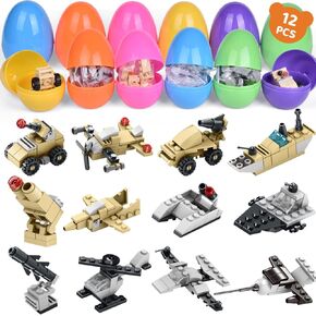 FUN LITTLE TOYS 12Packs Building Block Easter Egg for Party Favors Easter Baskets Stuffer in Kuwait