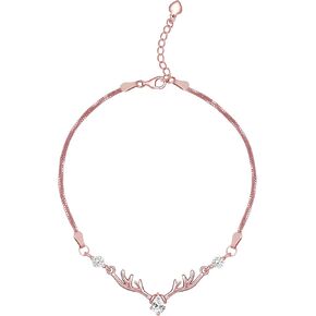 سوار GIVA من الفضة الإسترليني عيار 925 على شكل غزال من الذهب الوردي (AAA + حجر زركونيا عالي الجودة) in Kuwait