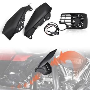 CoolFlow Fan for Harley Road Glide, Oil Cooler Fan with Heat Shield for Harley Touring CVO Road Glide Limited Tri Glide CVO Ultra Limited Electra Glide Ultra Classic 2017-2022