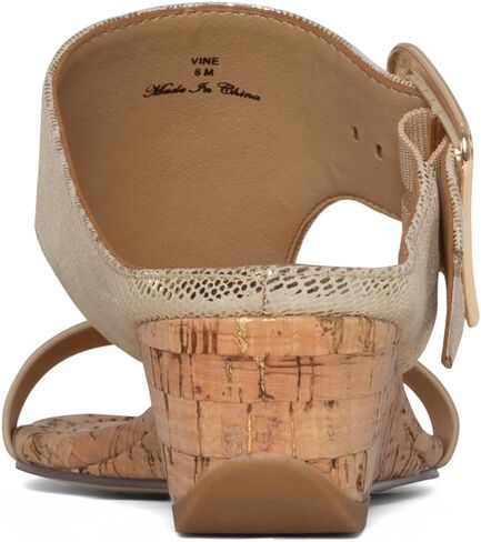 Donald Pliner Women's Casual Low Wedge Sandal, Platino, 6 in Saudi Arabia