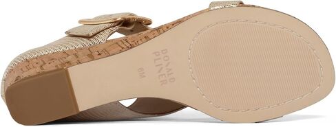 Donald Pliner Women's Casual Low Wedge Sandal, Platino, 6 in Saudi Arabia