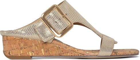 Donald Pliner Women's Casual Low Wedge Sandal, Platino, 6 in Saudi Arabia