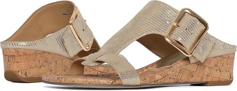 Donald Pliner Women's Casual Low Wedge Sandal, Platino, 6 in Saudi Arabia