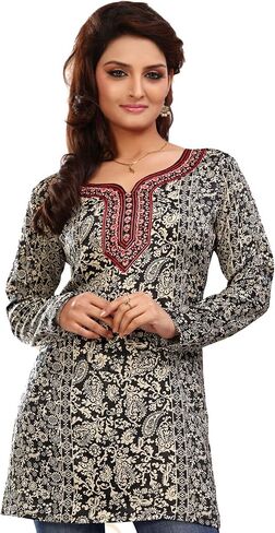 سترة نسائية هندية من Maple Clothing، ملابس كورتي كورتا مطبوعة هندية in Kuwait