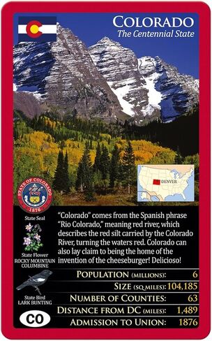 Top Trumps United States Classic Card Game, learn about Colorado, New York and Arizona in this educational pack, gift and toy for boys and girls aged 6 plus in Saudi Arabia