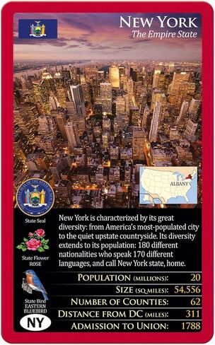 Top Trumps United States Classic Card Game, learn about Colorado, New York and Arizona in this educational pack, gift and toy for boys and girls aged 6 plus in Saudi Arabia