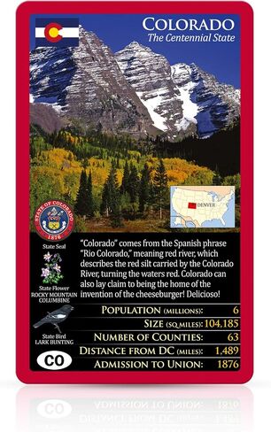 Top Trumps United States Classic Card Game, learn about Colorado, New York and Arizona in this educational pack, gift and toy for boys and girls aged 6 plus in Saudi Arabia