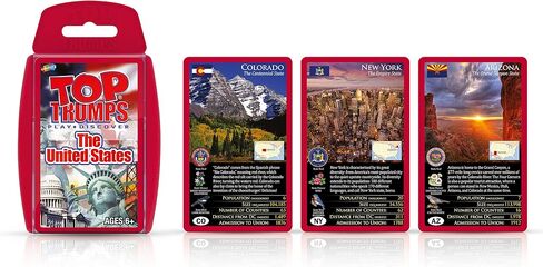 Top Trumps United States Classic Card Game, learn about Colorado, New York and Arizona in this educational pack, gift and toy for boys and girls aged 6 plus in Saudi Arabia
