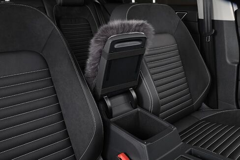 Genuine Sheepskin Center Console Cover Pad Genuine Furry Fluffy Wool Fur Car Armrest Cover Protector Universal Fit for SUV/Truck/Car in Saudi Arabia