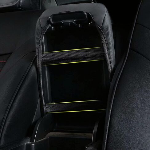 غطاء مسند الذراع لشركة Hyundai Elantra 2021 2022 2023 (فرامل أوتوماتيكية) أغطية وسادة وحدة التحكم المركزية مقاومة للخدش وسادة حماية ملحقات تزيين مسند الذراع (خط أسود) in Kuwait