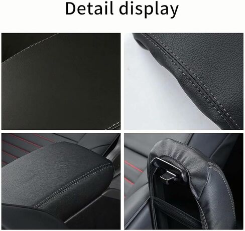 غطاء مسند الذراع لشركة Hyundai Elantra 2021 2022 2023 (فرامل أوتوماتيكية) أغطية وسادة وحدة التحكم المركزية مقاومة للخدش وسادة حماية ملحقات تزيين مسند الذراع (خط أسود) in Kuwait