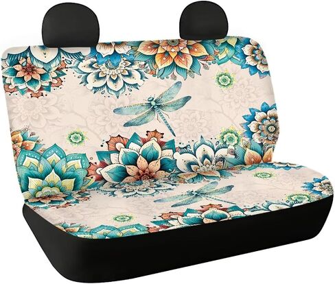 Black Car Seat Covers Only Back Seat Mushroom Back Seat Cover for Women Auto Bench Backseat Covers Rear Seat Covers for for Trucks,SUVs Van in Saudi Arabia