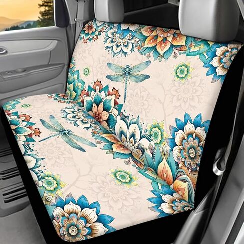 Black Car Seat Covers Only Back Seat Mushroom Back Seat Cover for Women Auto Bench Backseat Covers Rear Seat Covers for for Trucks,SUVs Van in Saudi Arabia