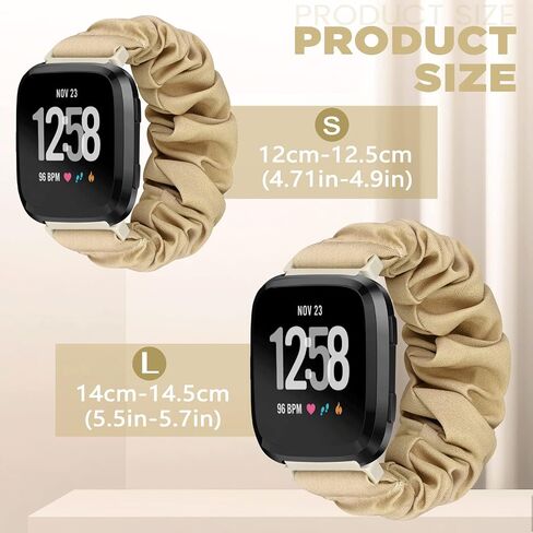 أحزمة ساعة Scrunchie لساعة Fitbit Versa/Versa 2 / Versa Lite/Versa SE للنساء والرجال، بديلة من النايلون الناعم القابل للتمدد لساعة Fitbit Versa الذكية in Saudi Arabia