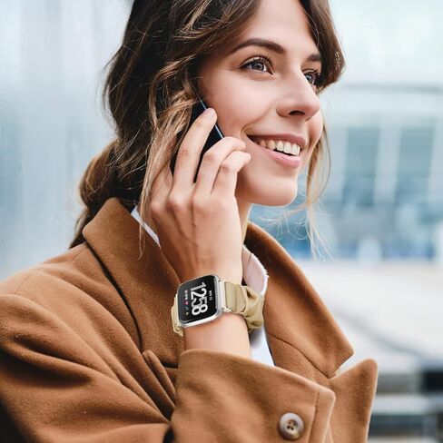أحزمة ساعة Scrunchie لساعة Fitbit Versa/Versa 2 / Versa Lite/Versa SE للنساء والرجال، بديلة من النايلون الناعم القابل للتمدد لساعة Fitbit Versa الذكية in Saudi Arabia