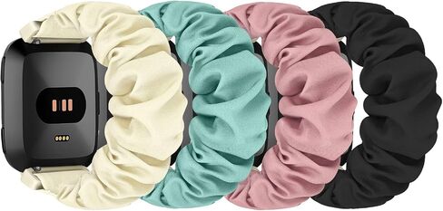 أحزمة ساعة Scrunchie لساعة Fitbit Versa/Versa 2 / Versa Lite/Versa SE للنساء والرجال، بديلة من النايلون الناعم القابل للتمدد لساعة Fitbit Versa الذكية in Saudi Arabia