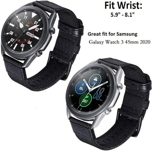 Olytop 22mm Nylon Bands Compatible Fossil Men's Gen 6/5E 44mm/Gen 5 LTE/Carlyle/Garrett Bands, TicWatch Pro Band, Rugged Sports Replacement Quick Released Sport Watch Strap for Women Men in Saudi Arabia