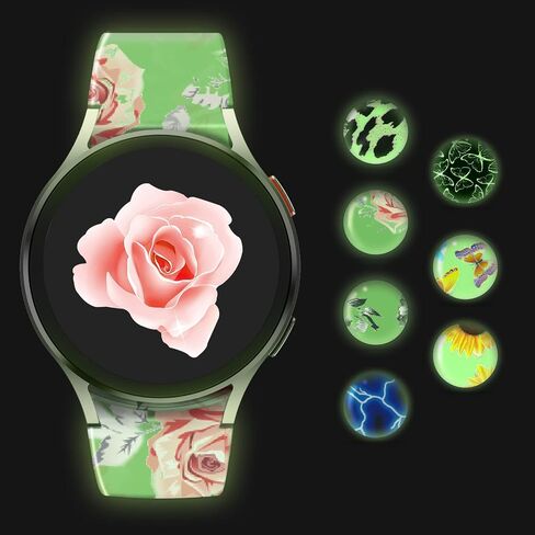 Arsfit Fancy Bands Compatible for Samsung Galaxy Watch 6/ Galaxy Watch 5 40mm 44mm 43mm 45mm 47mm / Galaxy Watch 4 40mm 44mm / Watch 4 Classic 42mm 46mm Band, Print Silicone Pattern Replacement Strap for Women Men Ladies Girls in Saudi Arabia