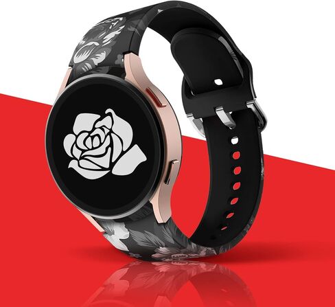 Arsfit Fancy Bands Compatible for Samsung Galaxy Watch 6/ Galaxy Watch 5 40mm 44mm 43mm 45mm 47mm / Galaxy Watch 4 40mm 44mm / Watch 4 Classic 42mm 46mm Band, Print Silicone Pattern Replacement Strap for Women Men Ladies Girls in Saudi Arabia