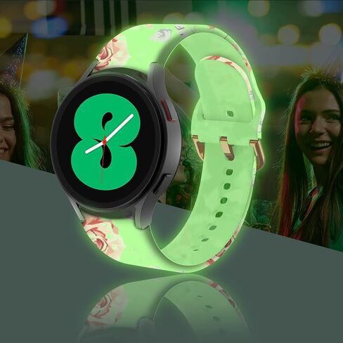 Arsfit Fancy Bands Compatible for Samsung Galaxy Watch 6/ Galaxy Watch 5 40mm 44mm 43mm 45mm 47mm / Galaxy Watch 4 40mm 44mm / Watch 4 Classic 42mm 46mm Band, Print Silicone Pattern Replacement Strap for Women Men Ladies Girls in Saudi Arabia