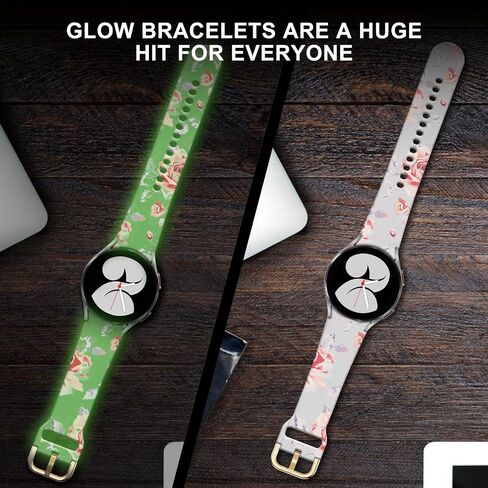 Arsfit Fancy Bands Compatible for Samsung Galaxy Watch 6/ Galaxy Watch 5 40mm 44mm 43mm 45mm 47mm / Galaxy Watch 4 40mm 44mm / Watch 4 Classic 42mm 46mm Band, Print Silicone Pattern Replacement Strap for Women Men Ladies Girls in Saudi Arabia