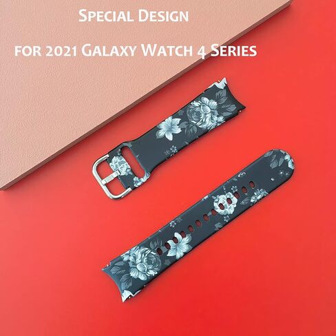 Arsfit Fancy Bands Compatible for Samsung Galaxy Watch 6/ Galaxy Watch 5 40mm 44mm 43mm 45mm 47mm / Galaxy Watch 4 40mm 44mm / Watch 4 Classic 42mm 46mm Band, Print Silicone Pattern Replacement Strap for Women Men Ladies Girls in Saudi Arabia