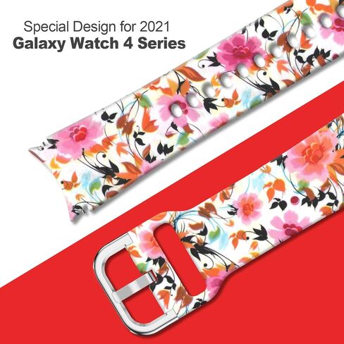 Arsfit Fancy Bands Compatible for Samsung Galaxy Watch 6/ Galaxy Watch 5 40mm 44mm 43mm 45mm 47mm / Galaxy Watch 4 40mm 44mm / Watch 4 Classic 42mm 46mm Band, Print Silicone Pattern Replacement Strap for Women Men Ladies Girls in Saudi Arabia
