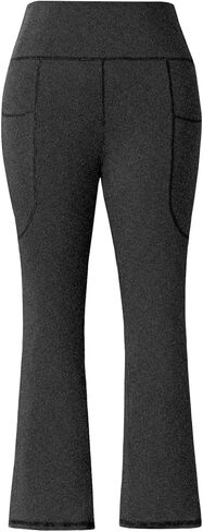 Honwenle Women's Plus Size Bootcut Yoga Pants with Pockets High Waisted Tummy Control Bootleg Flared Wide Leg Pants in Saudi Arabia