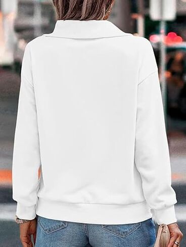 Women's Zipper Sweatshirt Turtleneck Long Sleeve Half Zip Pullover Spring Fall Fashion Hoodies in Saudi Arabia