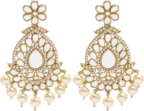 مجموعة حلق كوندان الزفاف الهندي التقليدي المطلي بالذهب ومجموعة ماانج تيكا للنساء (SJE_40) in Kuwait