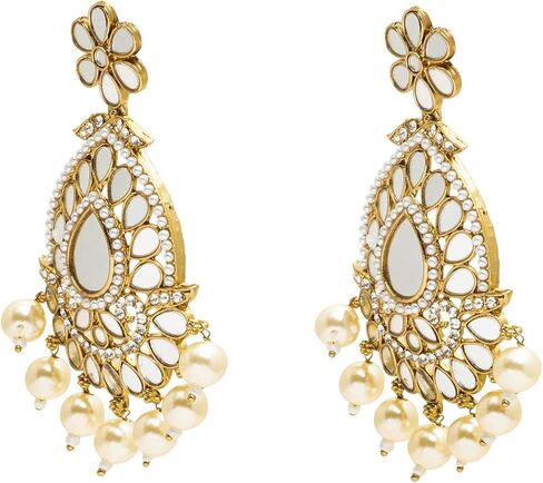 مجموعة حلق كوندان الزفاف الهندي التقليدي المطلي بالذهب ومجموعة ماانج تيكا للنساء (SJE_40) in Kuwait