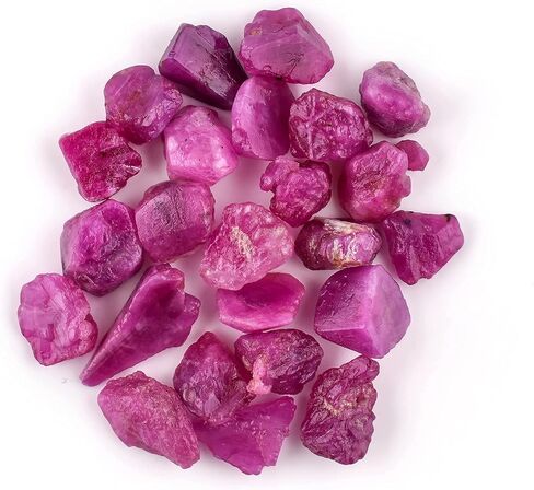 5pcs Genuine AA Raw Ruby Rough Slices Rock Gemstone, Chakra Healing Energy Birthstone Crystal for Jewelry Making Supplies, Gift for her, Wire Wrapping DIY Crafts, Wholesale Bulk Loose Gemstones in Saudi Arabia