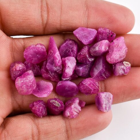 5pcs Genuine AA Raw Ruby Rough Slices Rock Gemstone, Chakra Healing Energy Birthstone Crystal for Jewelry Making Supplies, Gift for her, Wire Wrapping DIY Crafts, Wholesale Bulk Loose Gemstones in Saudi Arabia