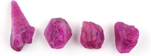 5pcs Genuine AA Raw Ruby Rough Slices Rock Gemstone, Chakra Healing Energy Birthstone Crystal for Jewelry Making Supplies, Gift for her, Wire Wrapping DIY Crafts, Wholesale Bulk Loose Gemstones in Saudi Arabia