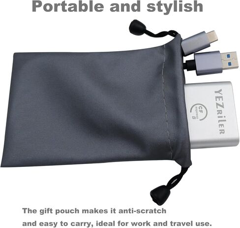 قارئ بطاقات CFexpress Type B، USB 3.1 Gen 2 10 جيجابت في الثانية من النوع C محول بطاقة ذاكرة CFexpress B مع كابل USB C إلى USB C/USB A، يدعم نظام Android/Windows/Mac OS/Linux in Kuwait