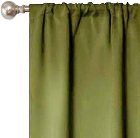 Superior Blackout Curtains, Room Darkening, Bedroom, Living Window Accents, Sun Blocking, Thermal, Classic Modern, Solid Collection, Set of 2 Panels, Rod Pocket, 26" x 63", Grey in Saudi Arabia