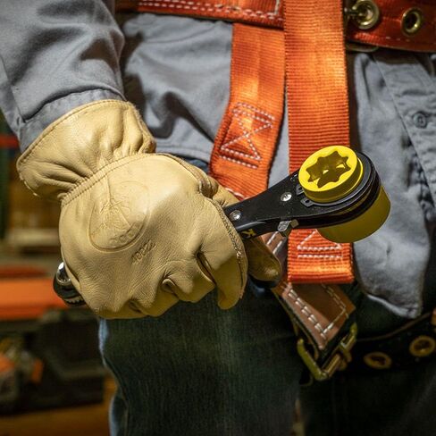 Klein Tools KT155T 6-In-1 Lineman's Ratcheting Wrench with Bolt Through Design and Bright Yellow Socket in Saudi Arabia
