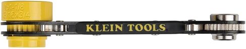 Klein Tools KT155T 6-In-1 Lineman's Ratcheting Wrench with Bolt Through Design and Bright Yellow Socket in Saudi Arabia