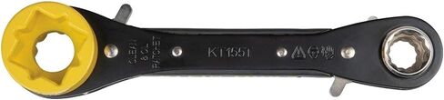 Klein Tools KT155T 6-In-1 Lineman's Ratcheting Wrench with Bolt Through Design and Bright Yellow Socket in Saudi Arabia
