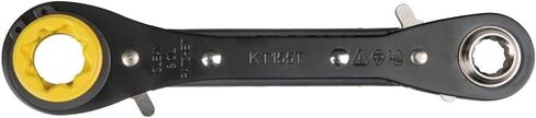 Klein Tools KT155T 6-In-1 Lineman's Ratcheting Wrench with Bolt Through Design and Bright Yellow Socket in Saudi Arabia