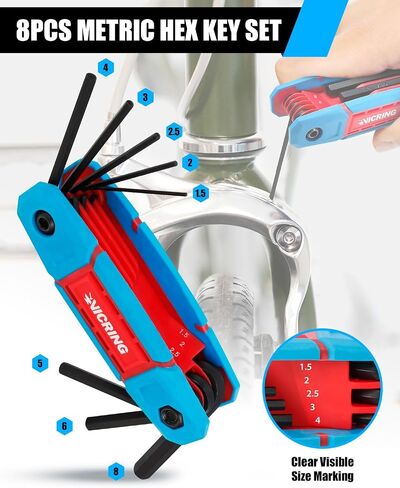 17PCS Folding Allen Wrench Set SAE and Metric Hex Key Set Allen Wrenches Sets 2Pack Portable Hex for Basic Home Repair in Saudi Arabia