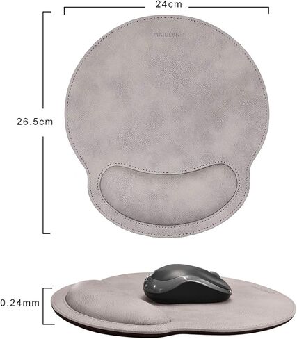 Keyboard Wrist Rest and Mouse Wrist Rest Pad PU Leather, Memory Foam Set for Computer/Laptop/Mac, Durable & Comfortable & Lightweight for Easy Typing & Pain Relief - Grey in Kuwait