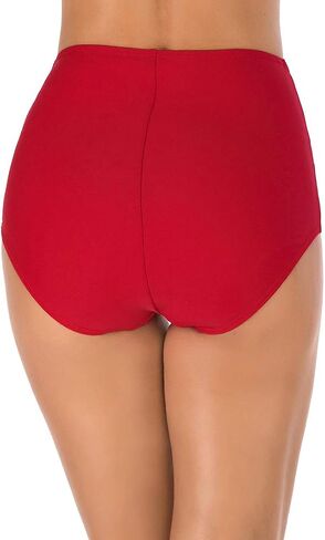 Micosuza Women's Full Coverage Swim Bottoms High Waisted Twist Front Bikini Bottoms Swim Briefs in Saudi Arabia