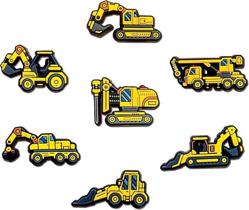 Excavator Engineering Truck Shoe Charms Shoe Decoration Charms for Kids Boys Girls, Construction Vehicle Shoe Decoration Party Favor Gifts in Saudi Arabia