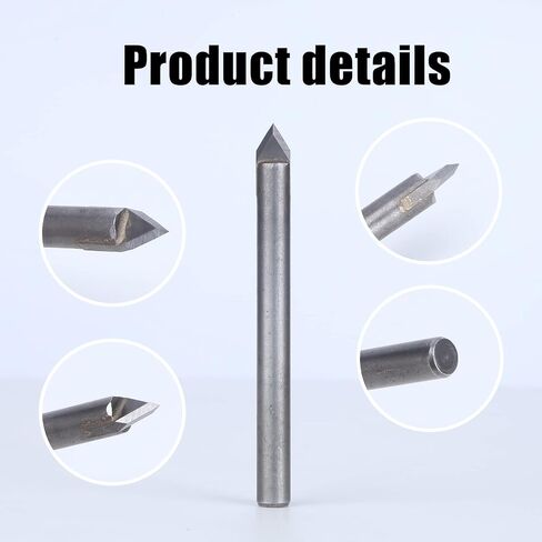 5PCS 60 Degree Router Bits CNC Engraving Router Bit 3D Pyramid Stone Engraving Bits Carving V Bit with 1/4 Shank Router Bit for Stone in Kuwait
